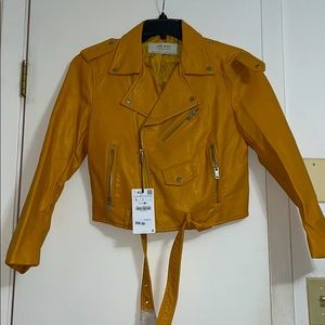 Zara leather jacket Size L